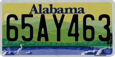 AL license plate 65AY463
