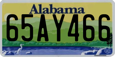 AL license plate 65AY466