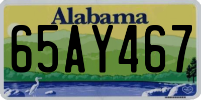 AL license plate 65AY467