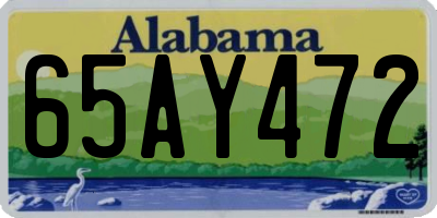 AL license plate 65AY472