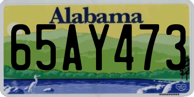AL license plate 65AY473