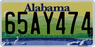 AL license plate 65AY474