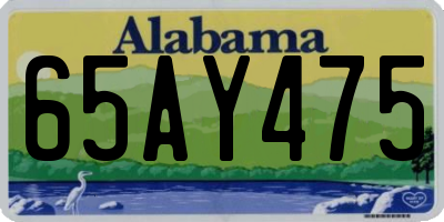 AL license plate 65AY475