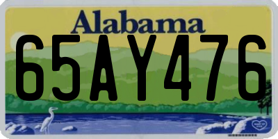 AL license plate 65AY476