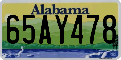 AL license plate 65AY478