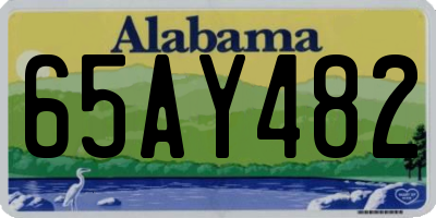 AL license plate 65AY482