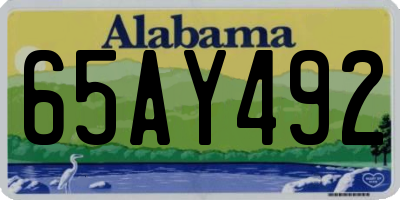 AL license plate 65AY492