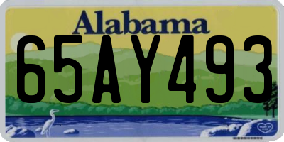 AL license plate 65AY493