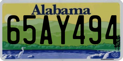 AL license plate 65AY494