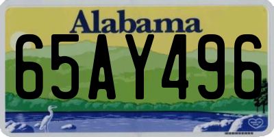 AL license plate 65AY496