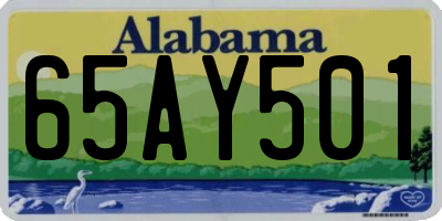 AL license plate 65AY501