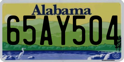 AL license plate 65AY504