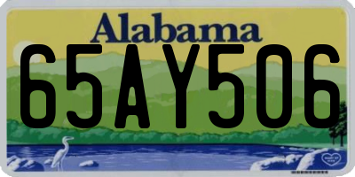 AL license plate 65AY506