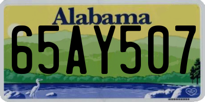 AL license plate 65AY507
