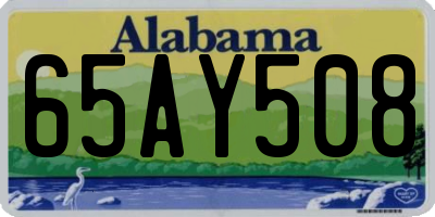 AL license plate 65AY508