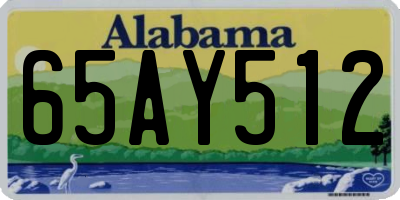 AL license plate 65AY512