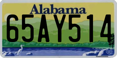AL license plate 65AY514