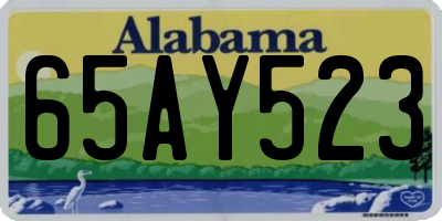 AL license plate 65AY523