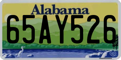 AL license plate 65AY526