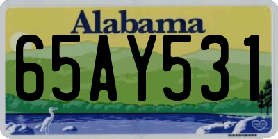 AL license plate 65AY531