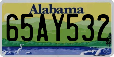AL license plate 65AY532