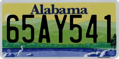 AL license plate 65AY541