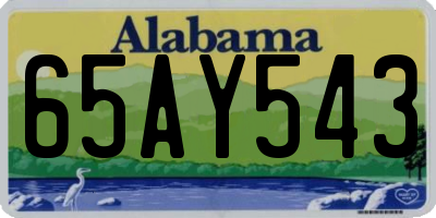 AL license plate 65AY543