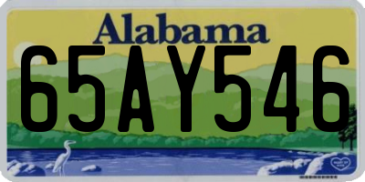 AL license plate 65AY546