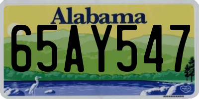 AL license plate 65AY547