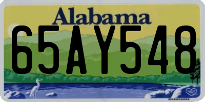 AL license plate 65AY548