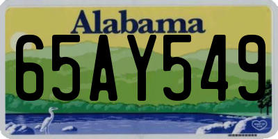 AL license plate 65AY549