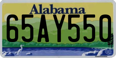 AL license plate 65AY550