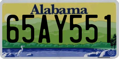 AL license plate 65AY551