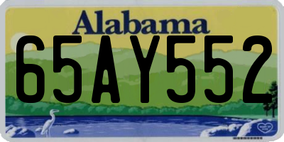 AL license plate 65AY552