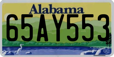 AL license plate 65AY553