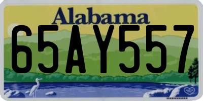 AL license plate 65AY557
