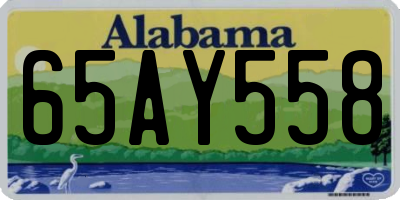 AL license plate 65AY558
