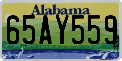 AL license plate 65AY559