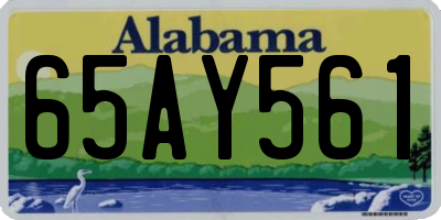 AL license plate 65AY561