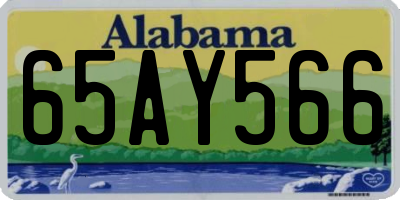 AL license plate 65AY566