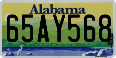 AL license plate 65AY568