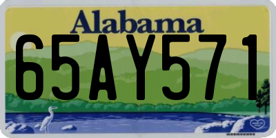 AL license plate 65AY571