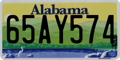 AL license plate 65AY574