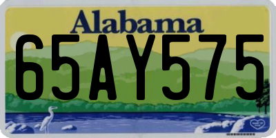 AL license plate 65AY575