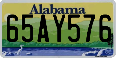 AL license plate 65AY576