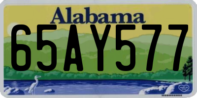 AL license plate 65AY577