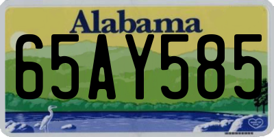AL license plate 65AY585
