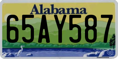 AL license plate 65AY587