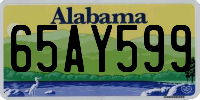 AL license plate 65AY599