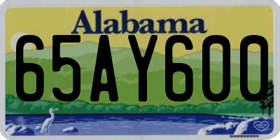 AL license plate 65AY600